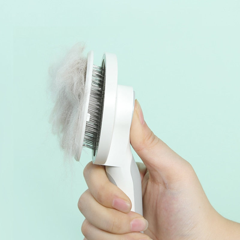 Self Cleaning Slicker Brush for Dog and Cat Removes Undercoat Tangled