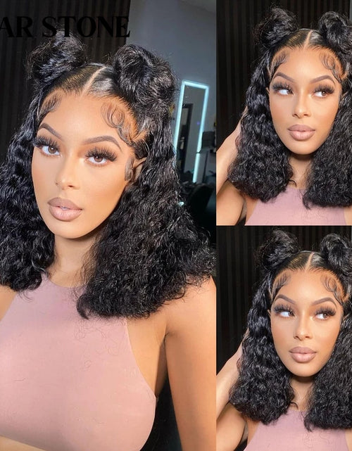 Load image into Gallery viewer, Short Curly Bob Brazilian Human Hair Lace Front Wigs 13x4 Lace Frontal
