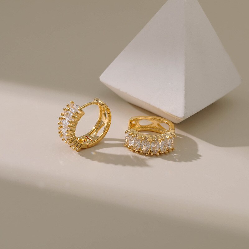 Gold Plated Jewelry 18k Earrings | Gold Plated Earrings 18k Stud -