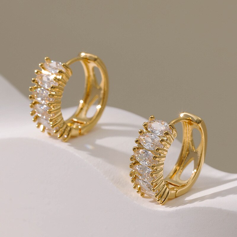 Gold Plated Jewelry 18k Earrings | Gold Plated Earrings 18k Stud -