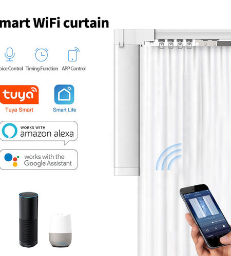 Smart wifi curtain motor tuya smart life  work with alexa ,Googlehome