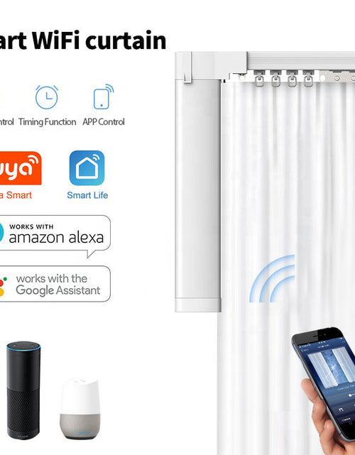 Load image into Gallery viewer, Smart wifi curtain motor tuya smart life  work with alexa ,Googlehome
