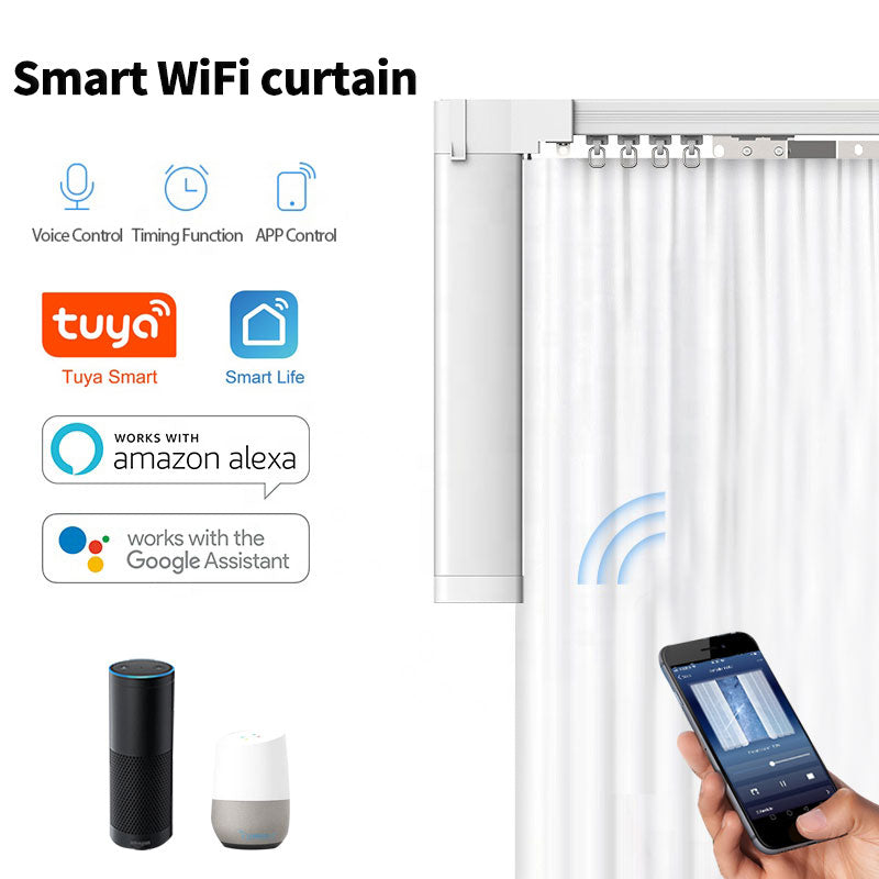 Smart wifi curtain motor tuya smart life  work with alexa ,Googlehome