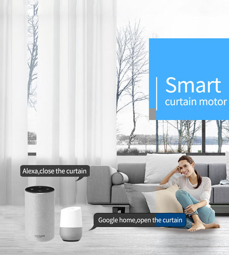 Smart wifi curtain motor tuya smart life  work with alexa ,Googlehome