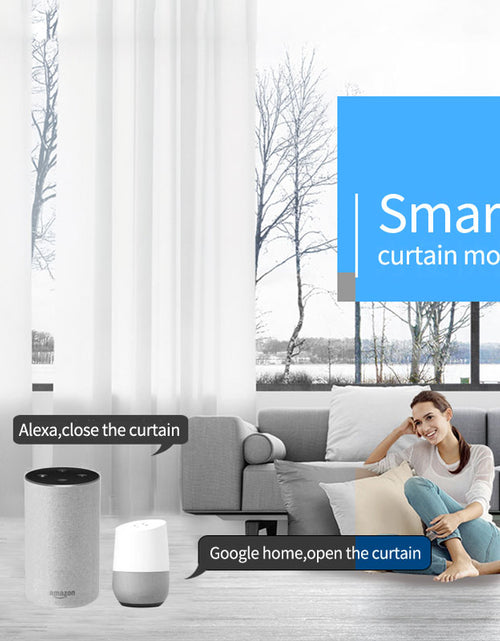 Load image into Gallery viewer, Smart wifi curtain motor tuya smart life  work with alexa ,Googlehome
