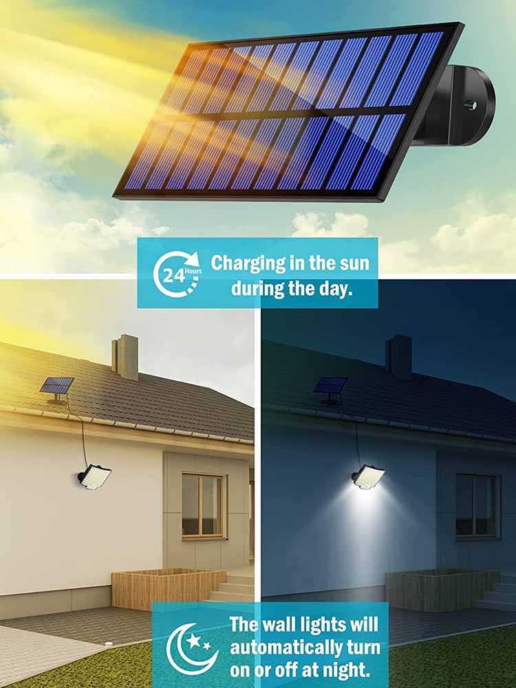 Solar Lamp 106LED Outdoor Super Bright Wall Lamp with Motion Sensor