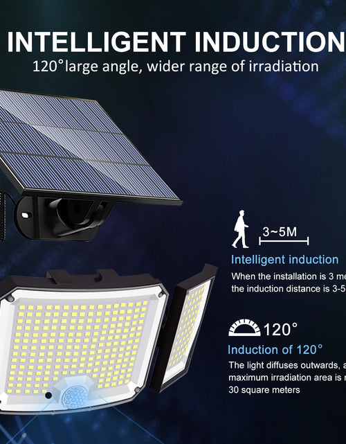 Load image into Gallery viewer, Solar Lights Outdoor 346 LED Solar Powered Security Lights Wall Lamp
