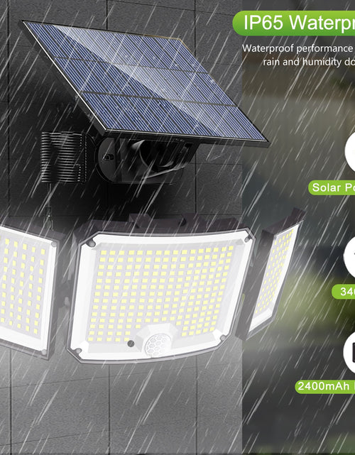 Load image into Gallery viewer, Solar Lights Outdoor 346 LED Solar Powered Security Lights Wall Lamp
