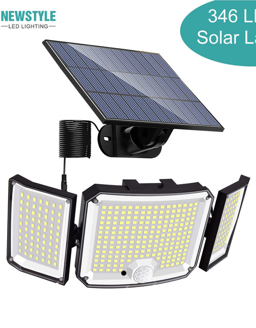 Load image into Gallery viewer, Solar Lights Outdoor 346 LED Solar Powered Security Lights Wall Lamp
