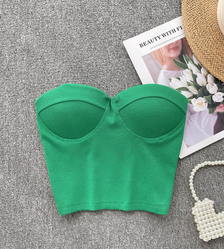 Strapless Western Style Skinny Tanks Camis for Women Summer Casual