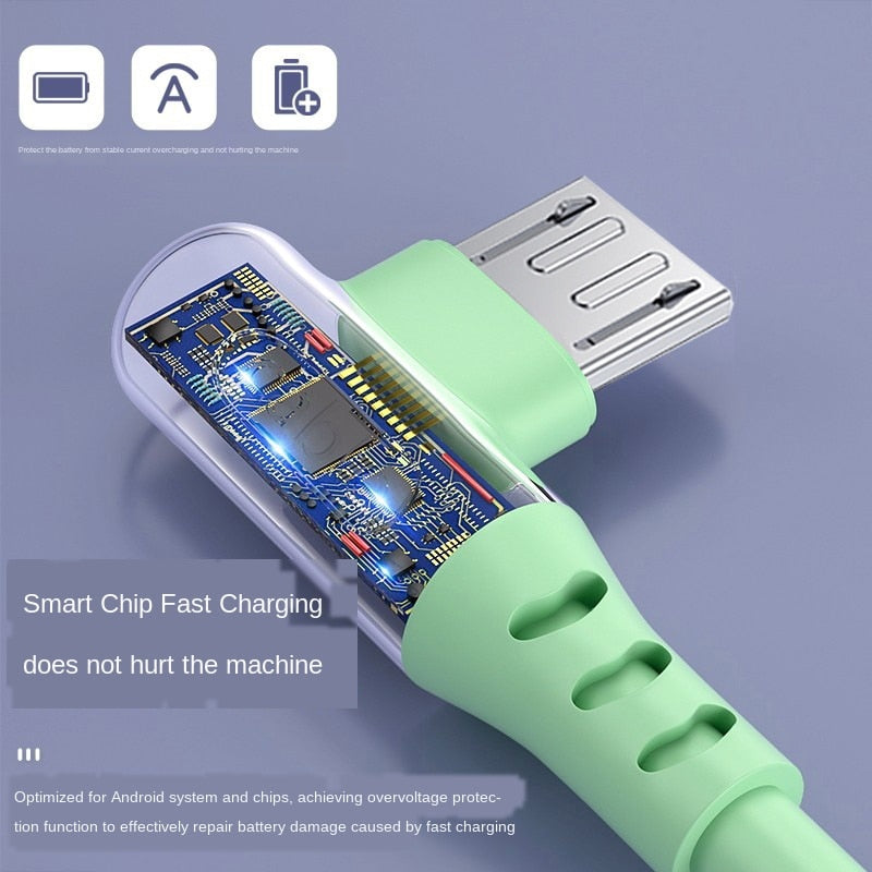 Micro Usb 90 Degree Fast Charging Cable | Micro Usb Cable Fast