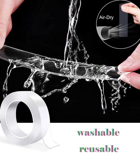 Super Strong Double Sided Adhesive Tape Washable Reusable Waterproof