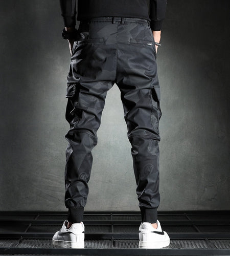 Sweatpants Men Camouflage Elasticity Military Cargo Pants Drawstring