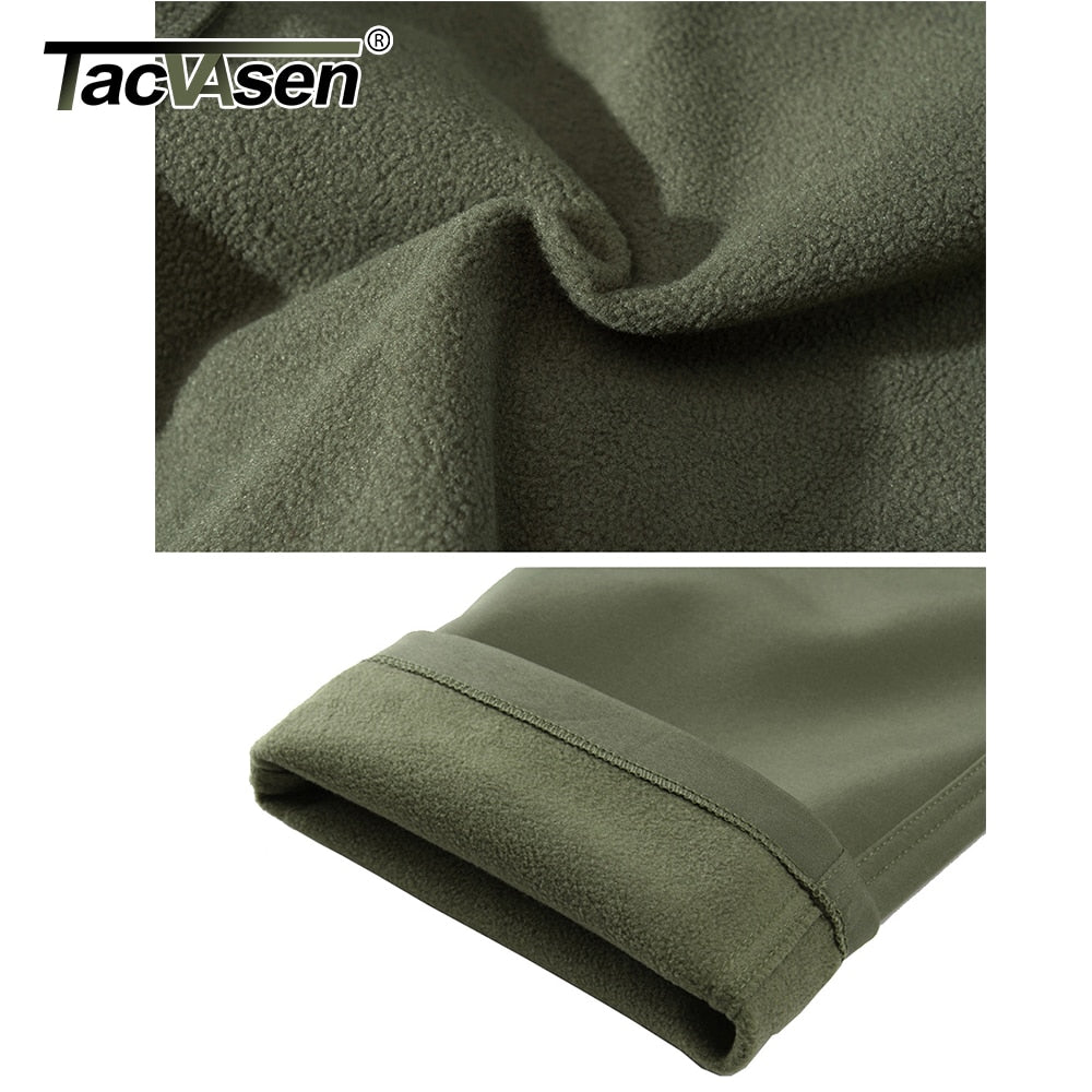 TACVASEN IX9 Winter Softshell Pants Military Tactical Pants Mens Hunt