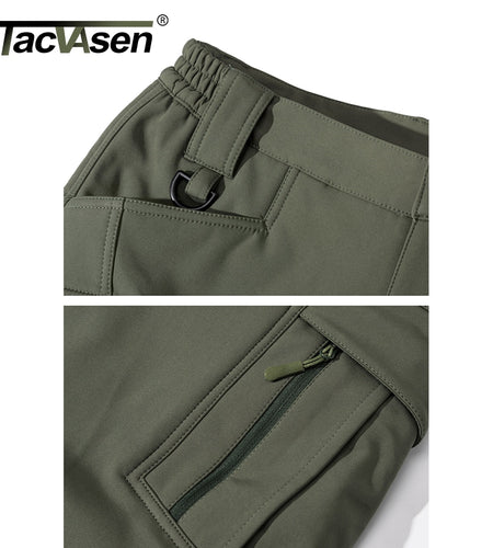 TACVASEN IX9 Winter Softshell Pants Military Tactical Pants Mens Hunt