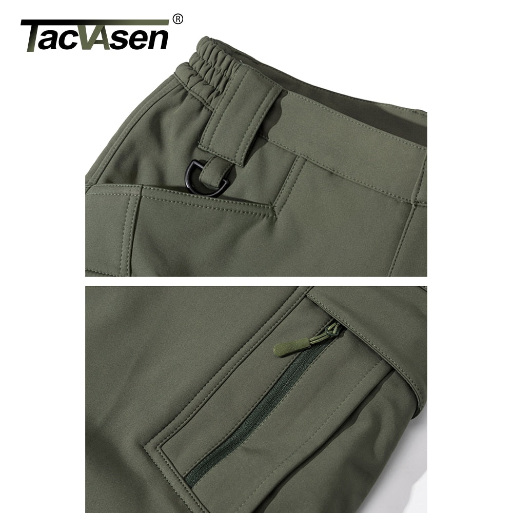 TACVASEN IX9 Winter Softshell Pants Military Tactical Pants Mens Hunt