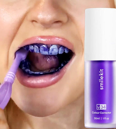 Tooth Cleansing Mousse Purple Bottled Press Toothpaste Refreshes
