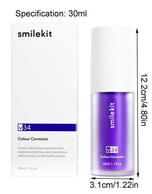 Load image into Gallery viewer, Tooth Cleansing Mousse Purple Bottled Press Toothpaste Refreshes
