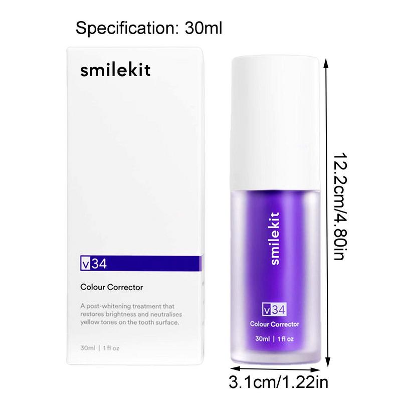 Tooth Cleansing Mousse Purple Bottled Press Toothpaste Refreshes