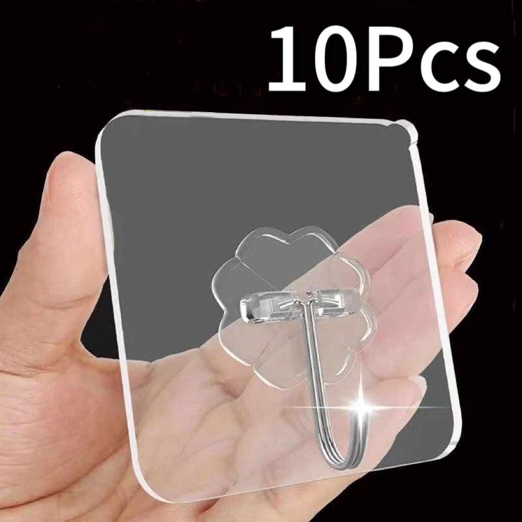 Transparent Wall Hooks Hangers Self Adhesive Door Wall Hangers Hooks