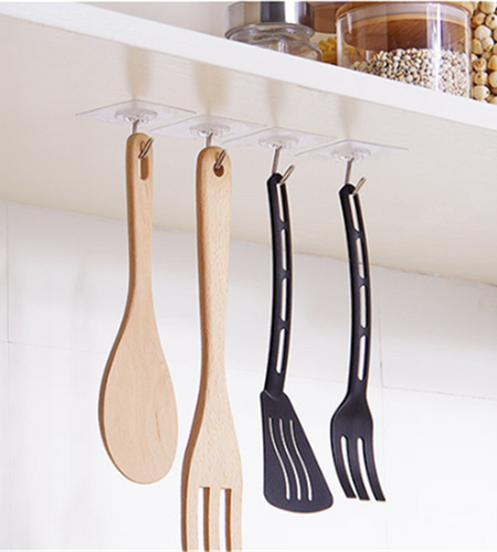 Transparent Wall Hooks Hangers Self Adhesive Door Wall Hangers Hooks