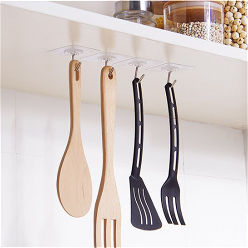 Transparent Wall Hooks Hangers Self Adhesive Door Wall Hangers Hooks