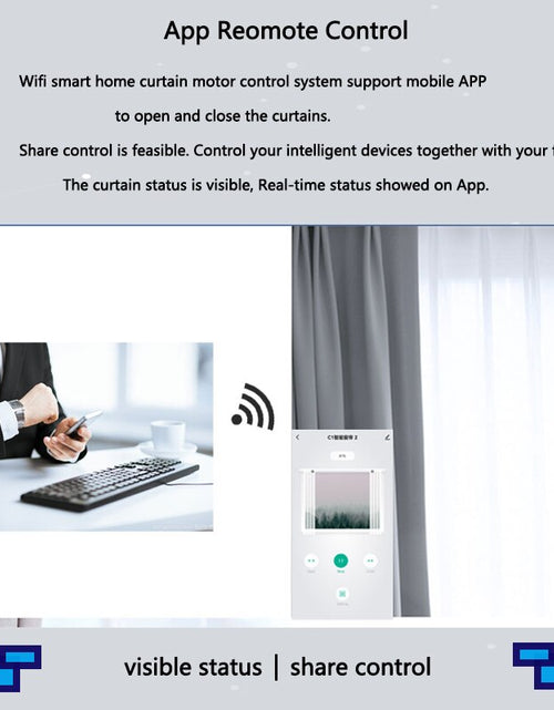 Load image into Gallery viewer, Motorized Automatic Electric Curtain | Tuya Wifi Electric Smart
