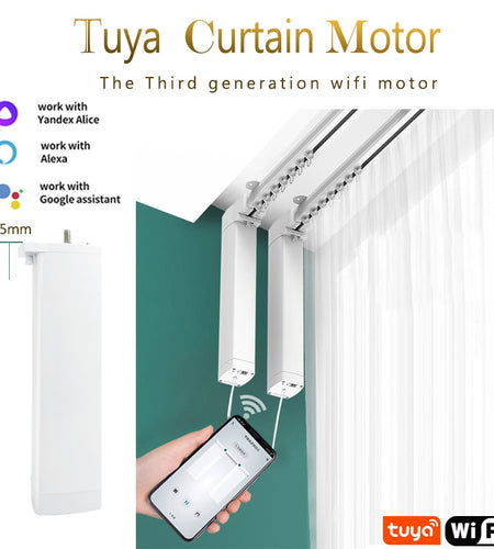 Motorized Automatic Electric Curtain | Tuya Wifi Electric Smart