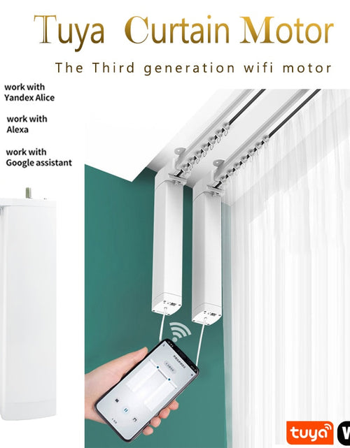 Load image into Gallery viewer, Motorized Automatic Electric Curtain | Tuya Wifi Electric Smart
