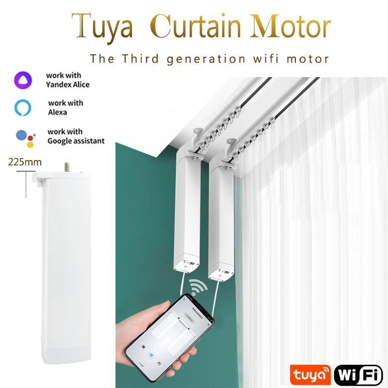 Motorized Automatic Electric Curtain | Tuya Wifi Electric Smart