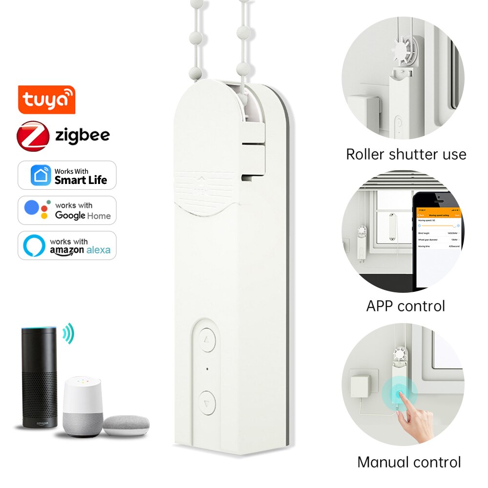 Tuya Smart Life Zigbee3.0 Curtain Motor Diy Chain Motorized Roller