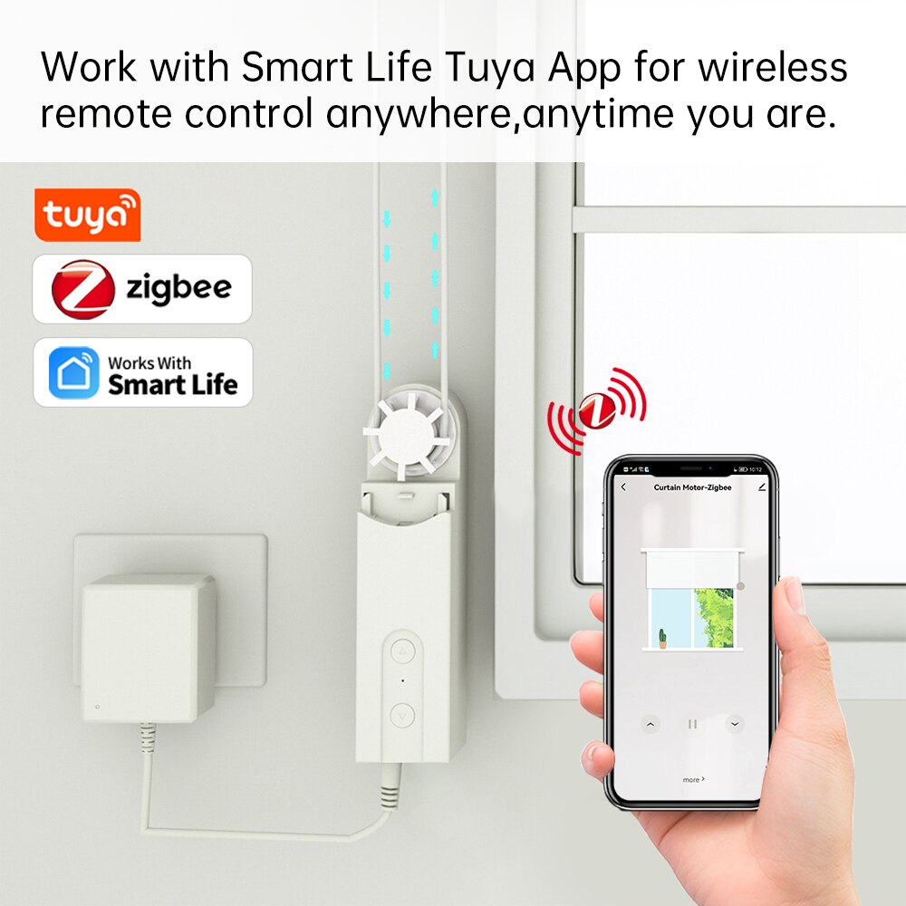 Tuya Smart Life Zigbee3.0 Curtain Motor Diy Chain Motorized Roller