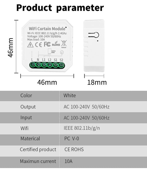 Load image into Gallery viewer, Tuya Smart WiFi Blind Curtain Switch Remote Control For Roller Shutter
