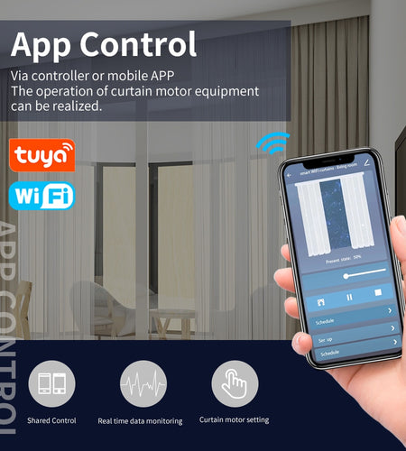 Tuya WiFi /ZigBee Electric Smart Curtain Motors Intelligent Shutter