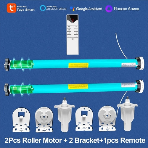 Tuya Battery Roller Blind Motor Usb 5v Chargeable Zigbee Curtains