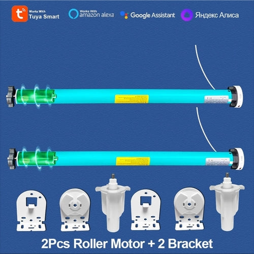 Tuya Battery Roller Blind Motor Usb 5v Chargeable Zigbee Curtains