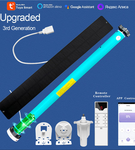 Tuya Battery Roller Blind Motor Usb 5v Chargeable Zigbee Curtains