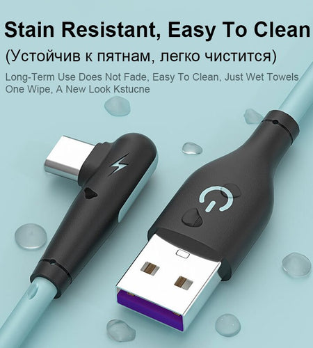 90 Degree Fast Charger Cable | Cable 90 Degree Usb Type C | Charge