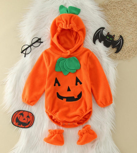 Umorden Baby's Pumpkin Costume for Halloween Hoodie Bodysuit