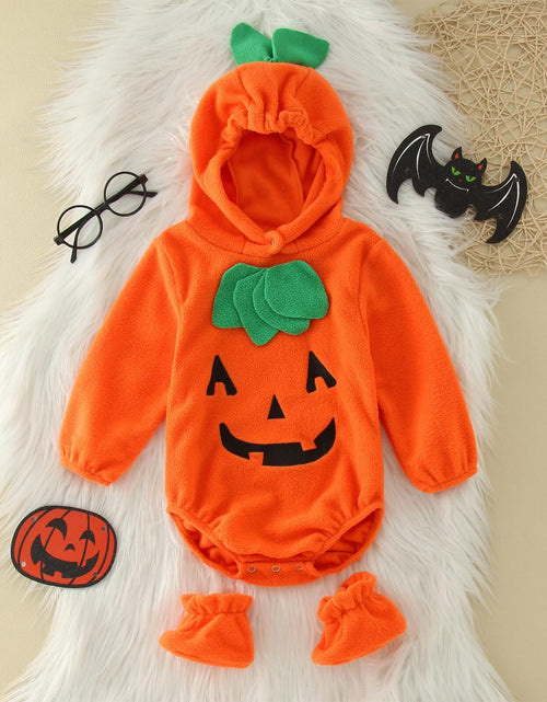 Load image into Gallery viewer, Umorden Baby&#39;s Pumpkin Costume for Halloween Hoodie Bodysuit
