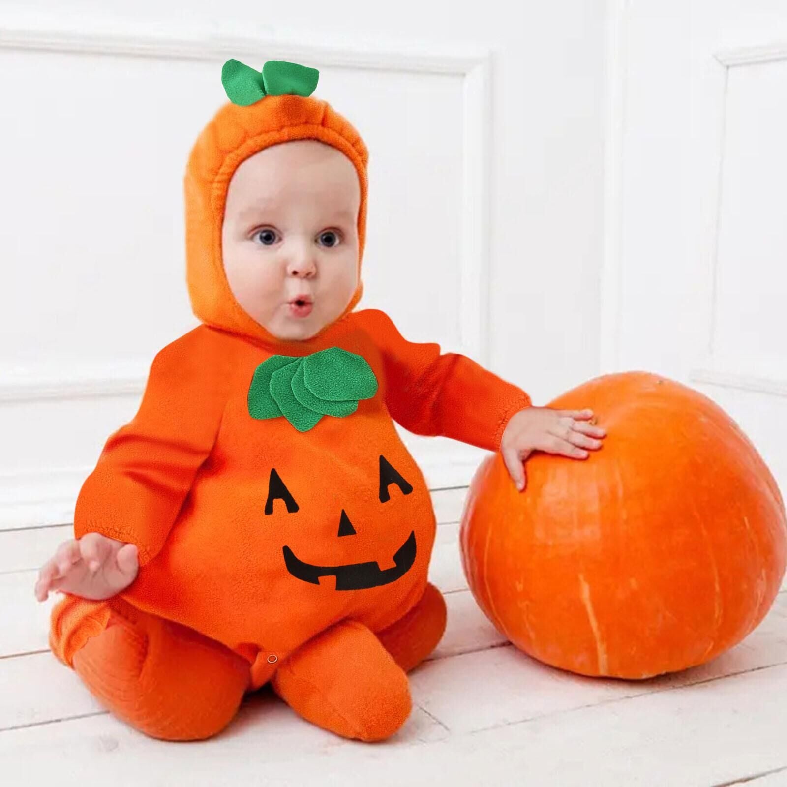 Umorden Baby's Pumpkin Costume for Halloween Hoodie Bodysuit