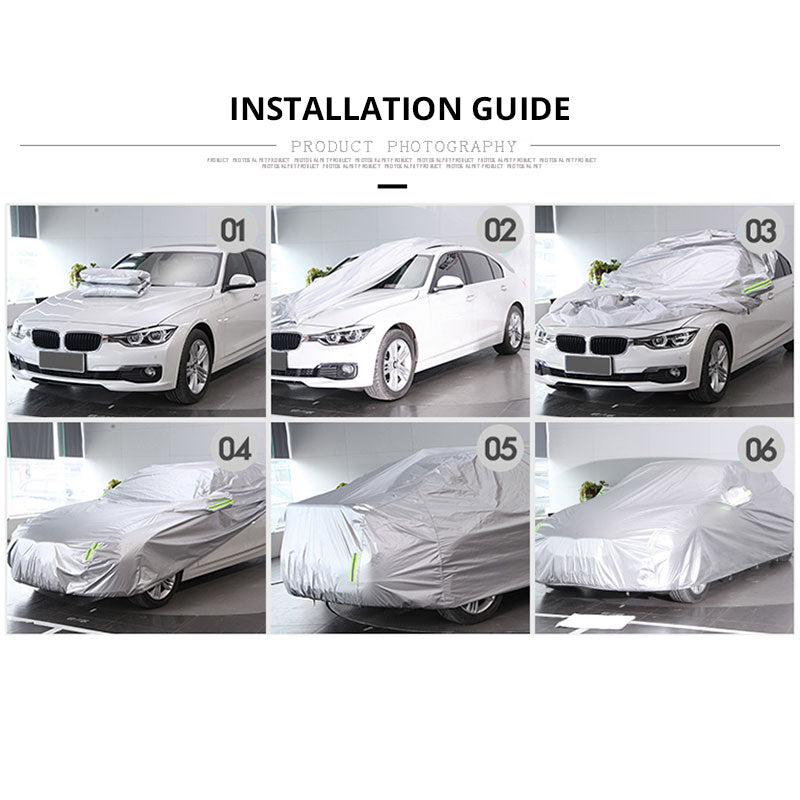 Universal Full Car Cover Rain Frost Snow Dust Waterproof Protection