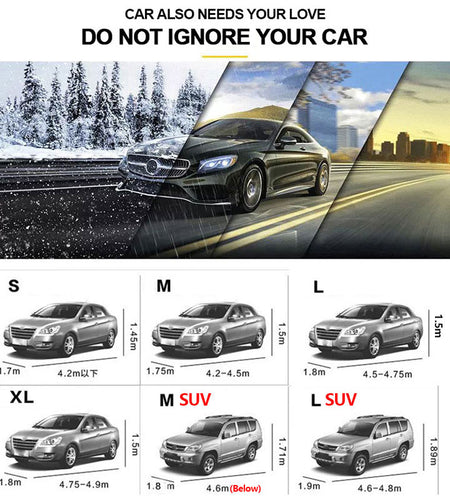 Universal Full Car Cover Rain Frost Snow Dust Waterproof Protection