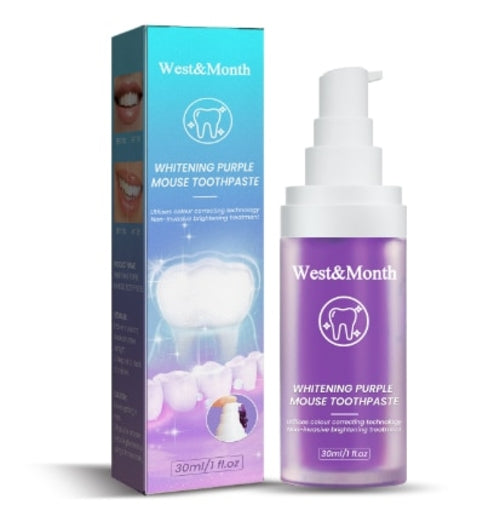 Load image into Gallery viewer, V34 Whitening Fresh Breath Brightening Purple Toothpaste Remove Stain
