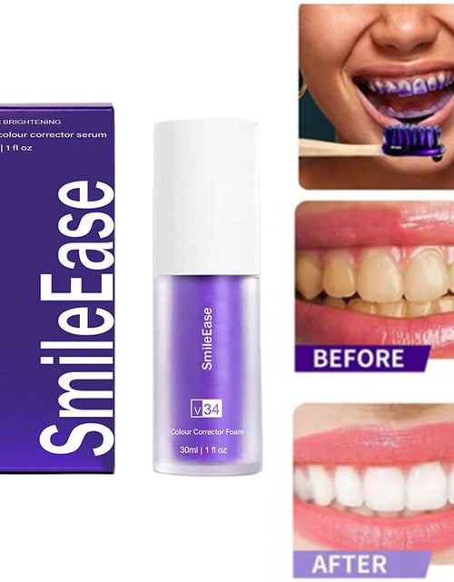 Load image into Gallery viewer, V34 Whitening Fresh Breath Brightening Purple Toothpaste Remove Stain
