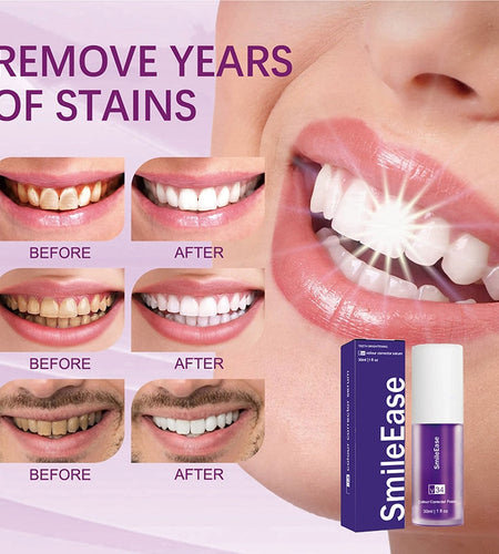 V34 Whitening Fresh Breath Brightening Purple Toothpaste Remove Stain