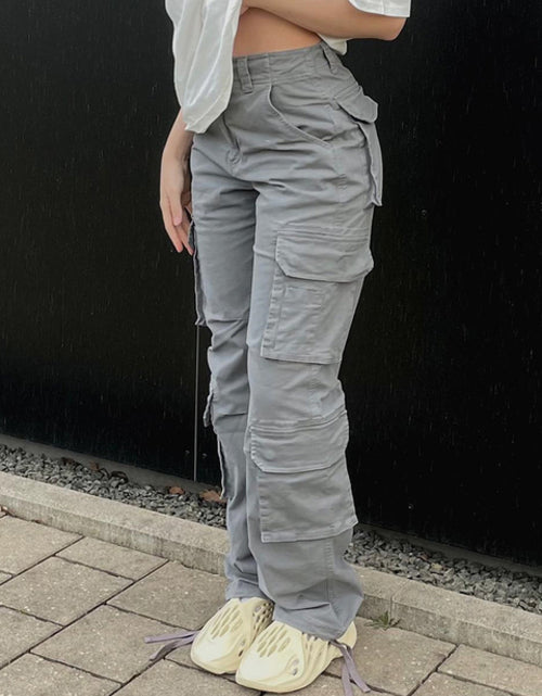 Load image into Gallery viewer, Vintage Cargo Pants  Baggy Jeans Women Fashion 90s Streetwear Pockets
