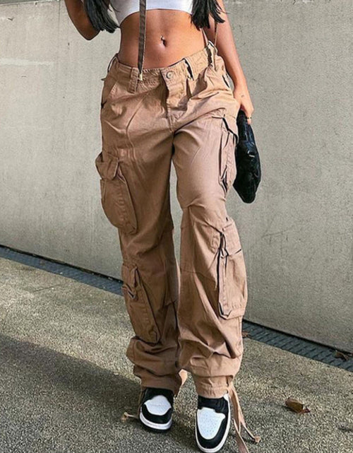 Load image into Gallery viewer, Vintage Cargo Pants  Baggy Jeans Women Fashion 90s Streetwear Pockets
