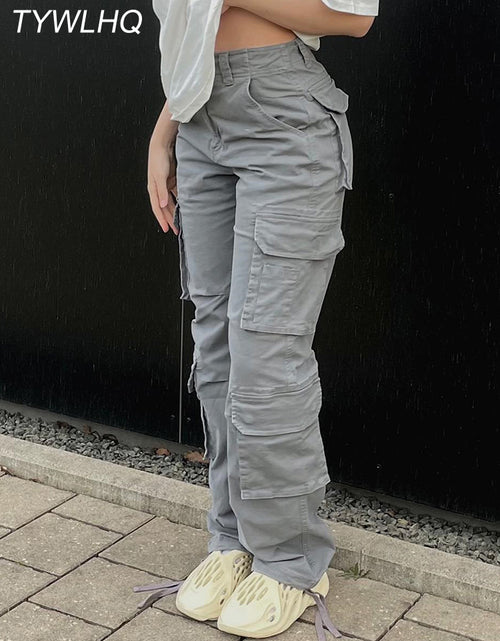 Load image into Gallery viewer, Vintage Cargo Pants  Baggy Jeans Women Fashion 90s Streetwear Pockets
