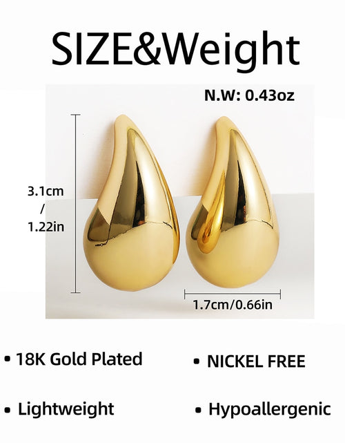 Load image into Gallery viewer, Vintage Gold Plated Chunky Dome Drop Earrings for Women Glossy
